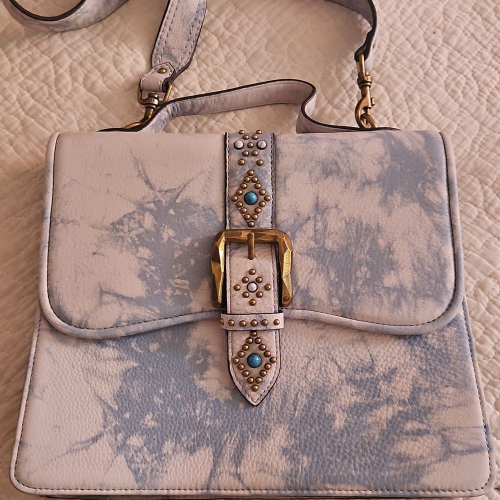 Aimee Kestenberg Leather Tie-dye Western Buckle Bag